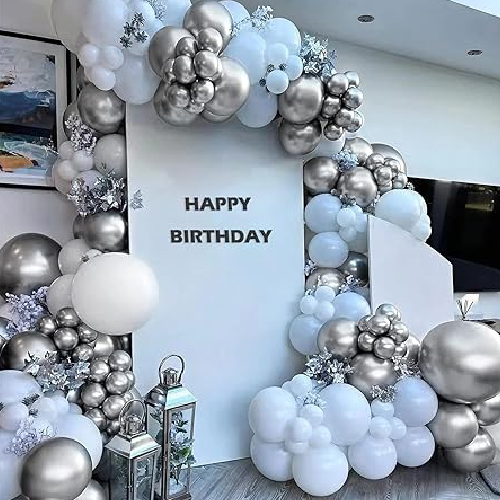 silver balloons for decoration