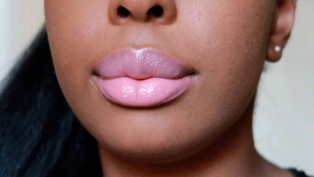 Fenty beauty mauve wives swatch on dark skin