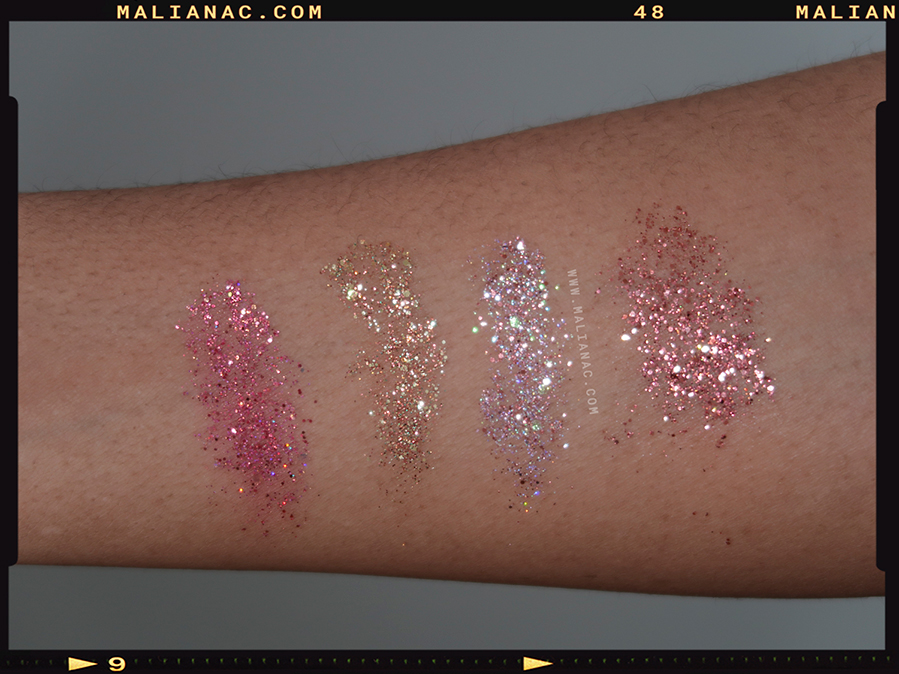nabla cosmetics ruby lights palette swatches