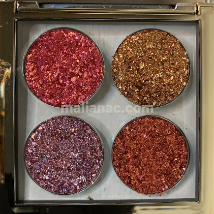 nabla cosmetics ruby lights - glitter eyeshadow palette