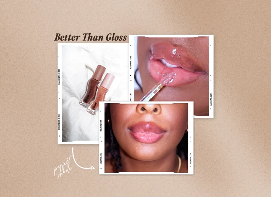 Review and swatches of Gisou lip oils on dark skin